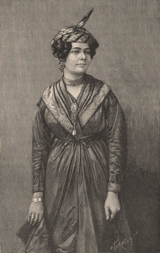 A Martinique Creole Woman. West Indies. The Lesser Antilles 1885 old print